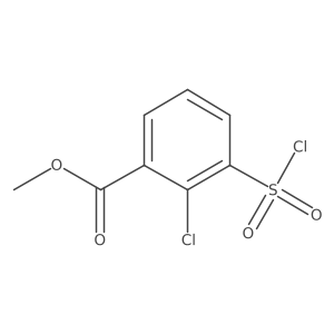 Methyl 2-chloro-3-(chlorosulfonyl)benzoate结构式