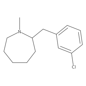 2-[(3-Chlorophenyl)methyl]hexahydro-1-methyl-1H-azepine结构式