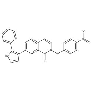 3-(4-Nitro-benzyl)-6-(3-pyridin-2-yl-1h-pyrazol-4-yl)-3h-quinazolin-4-one结构式