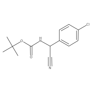 tert-butyl N-[(4-chlorophenyl)(cyano)methyl]carbamate Structure