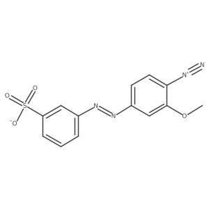 Benzenediazonium, 2-methoxy-4-((3-sulfophenyl)azo)-, inner salt结构式