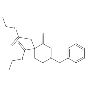 Ethyl 1-benzyl-4-(2-ethoxy-2-oxoethyl)-3-oxopiperidine-4-carboxylate Structure