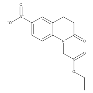 ethyl 2-(6-nitro-2-oxo-3,4-dihydroquinolin-1(2H)-yl)acetate结构式