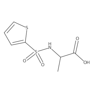 2-(Thiophene-2-sulfonamido)propanoic acid结构式