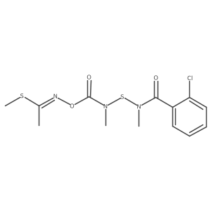 N(N-ME(2-Clph)carbamylthio)methomyl结构式