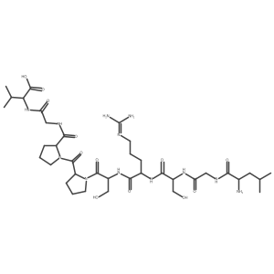 L-Leucylglycyl-L-seryl-N~5~-(diaminomethylidene)-L-ornithyl-L-seryl-L-prolyl-L-prolylglycyl-L-valine Structure