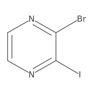 2-Bromo-3-iodopyrazine结构式