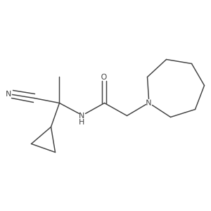 2-(azepan-1-yl)-N-(1-cyano-1-cyclopropylethyl)acetamide Structure