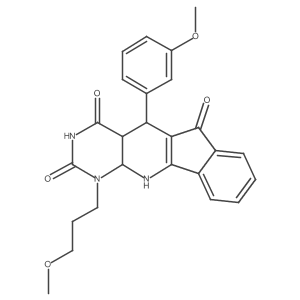 2-(3-Methoxyphenyl)-7-(3-methoxypropyl)-5,7,9-triazatetracyclo[8.7.0.03,8.011,16]heptadeca-1(10),11,13,15-tetraene-4,6,17-trione Structure