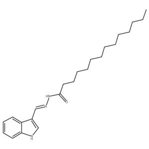 N'-(1H-Indol-3-ylmethylene)tetradecanohydrazide结构式