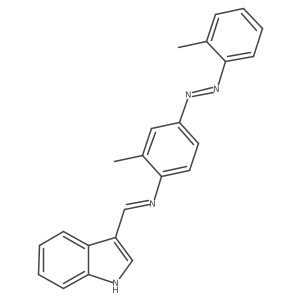 Benzenamine, N-(1H-indol-3-ylmethylene)-2-methyl-4-[2-(2-methylphenyl)diazenyl]-结构式