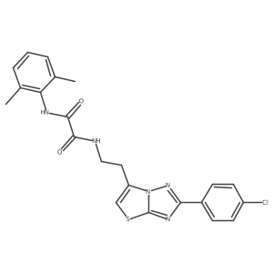 N1-(2-(2-(4-chlorophenyl)thiazolo[3,2-b][1,2,4]triazol-6-yl)ethyl)-N2-(2,6-dimethylphenyl)oxalamide Structure