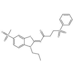 (Z)-N-(6-(methylsulfonyl)-3-propylbenzo[d]thiazol-2(3H)-ylidene)-3-(phenylsulfonyl)propanamide Structure