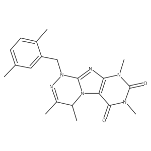 1-(2,5-dimethylbenzyl)-3,4,7,9-tetramethyl-7,9-dihydro-[1,2,4]triazino[3,4-f]purine-6,8(1H,4H)-dione Structure