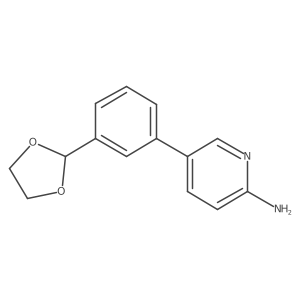 5-[3-(1,3-Dioxolan-2-yl)phenyl]-2-pyridinamine Structure