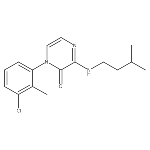 1-(3-Chloro-2-methylphenyl)-3-[(3-methylbutyl)amino]-1,2-dihydropyrazin-2-one结构式