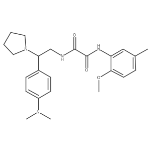 N1-(2-(4-(dimethylamino)phenyl)-2-(pyrrolidin-1-yl)ethyl)-N2-(2-methoxy-5-methylphenyl)oxalamide结构式
