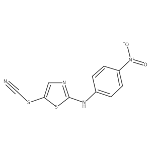 2-[(4-Nitrophenyl)amino]-5-thiazolyl thiocyanate Structure