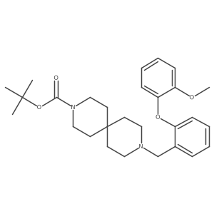 Tert-butyl 9-[2-(2-methoxyphenoxy)benzyl]-3,9-diazaspiro[5.5]undecane-3-carboxylate Structure