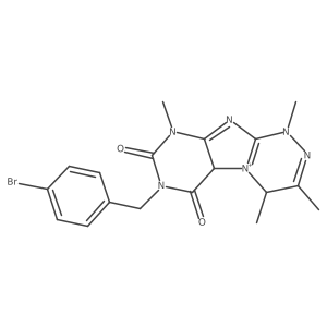 7-[(4-Bromophenyl)methyl]-1,3,4,9-tetramethyl-4,5a-dihydropurino[8,7-c][1,2,4]triazin-5-ium-6,8-dione结构式