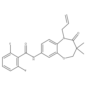 N-(5-allyl-3,3-dimethyl-4-oxo-2,3,4,5-tetrahydrobenzo[b][1,4]oxazepin-8-yl)-2,6-difluorobenzamide结构式