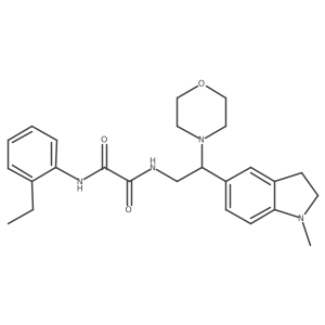 N1-(2-ethylphenyl)-N2-(2-(1-methylindolin-5-yl)-2-morpholinoethyl)oxalamide结构式