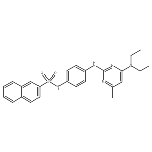 N-(4-{[4-(diethylamino)-6-methylpyrimidin-2-yl]amino}phenyl)naphthalene-2-sulfonamide Structure