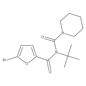 N-(5-bromofuran-2-carbonyl)-N-(tert-butyl)piperidine-1-carboxamide结构式