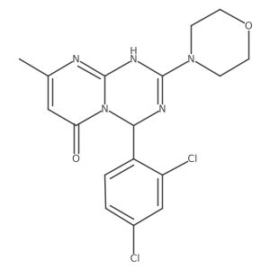 4-(2,4-dichlorophenyl)-8-methyl-2-(morpholin-4-yl)-1,4-dihydro-6H-pyrimido[1,2-a][1,3,5]triazin-6-one Structure