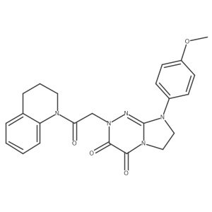2-(2-(3,4-dihydroquinolin-1(2H)-yl)-2-oxoethyl)-8-(4-methoxyphenyl)-7,8-dihydroimidazo[2,1-c][1,2,4]triazine-3,4(2H,6H)-dione Structure