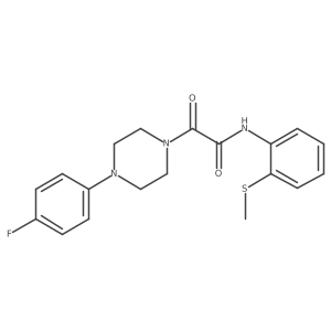 2-(4-(4-fluorophenyl)piperazin-1-yl)-N-(2-(methylthio)phenyl)-2-oxoacetamide结构式