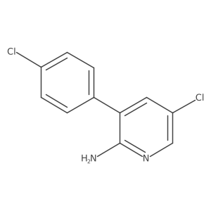 5-Chloro-3-(4-chlorophenyl)pyridin-2-amine结构式