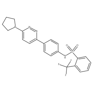 N-(4-(6-(pyrrolidin-1-yl)pyridazin-3-yl)phenyl)-2-(trifluoromethyl)benzenesulfonamide结构式