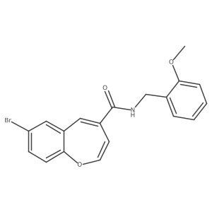 7-bromo-N-(2-methoxybenzyl)benzo[b]oxepine-4-carboxamide结构式