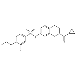 N-(2-(cyclopropanecarbonyl)-1,2,3,4-tetrahydroisoquinolin-7-yl)-4-ethoxy-3-fluorobenzenesulfonamide Structure