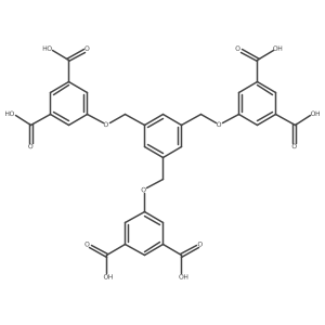 1,3,5-Tris-[3,5-(dicarboxy)phenoxymethyl]benzene结构式