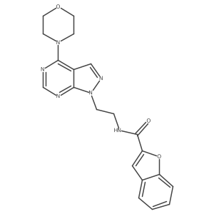 N-(2-(4-morpholino-1H-pyrazolo[3,4-d]pyrimidin-1-yl)ethyl)benzofuran-2-carboxamide结构式