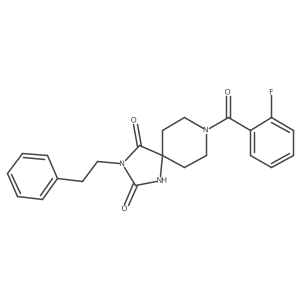 8-(2-Fluorobenzoyl)-3-phenethyl-1,3,8-triazaspiro[4.5]decane-2,4-dione Structure