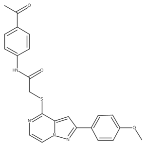 N-(4-acetylphenyl)-2-{[2-(4-methoxyphenyl)pyrazolo[1,5-a]pyrazin-4-yl]sulfanyl}acetamide结构式