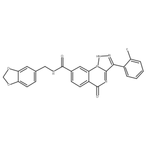 N-(1,3-benzodioxol-5-ylmethyl)-3-(2-fluorophenyl)-5-oxo-4,5-dihydro[1,2,3]triazolo[1,5-a]quinazoline-8-carboxamide Structure