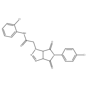 N-(2-chlorophenyl)-2-(5-(4-chlorophenyl)-4,6-dioxo-4,5,6,6a-tetrahydropyrrolo[3,4-d][1,2,3]triazol-1(3aH)-yl)acetamide Structure