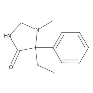 5-Ethyl-1-methyl-5-phenylimidazolidin-4-one结构式