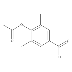 Acetic acid 4-chlorocarbonyl-2,6-dimethyl-phenyl ester Structure