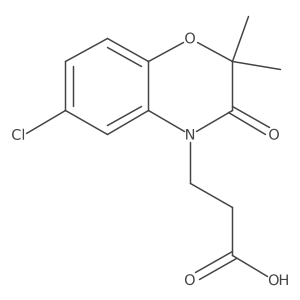 3-(6-Chloro-2,2-dimethyl-3-oxo-2H-benzo[b][1,4]oxazin-4(3H)-yl)propanoic acid Structure