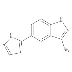 5-(1H-pyrazol-3-yl)-1H-indazol-3-amine结构式