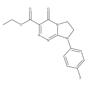 Ethyl 8-(4-fluorophenyl)-4-oxo-4,6,7,8-tetrahydroimidazo[2,1-c][1,2,4]triazine-3-carboxylate Structure