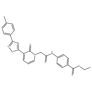 ethyl 4-(2-(2-oxo-3-(3-(p-tolyl)-1,2,4-oxadiazol-5-yl)pyridin-1(2H)-yl)acetamido)benzoate Structure