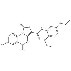 7-chloro-N-(2,5-diethoxyphenyl)-5-oxo-1-thioxo-4,5-dihydro-1H-thiazolo[3,4-a]quinazoline-3-carboxamide Structure