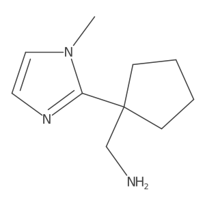 [1-(1-methyl-1H-imidazol-2-yl)cyclopentyl]methanamine结构式