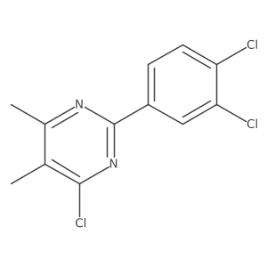 4-Chloro-2-(3,4-dichlorophenyl)-5,6-dimethylpyrimidine结构式